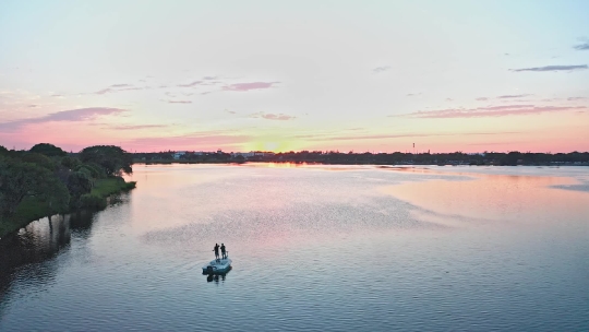 Sunset Fishing on Lake Osborne