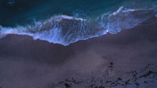 Beach Waves After Sunset