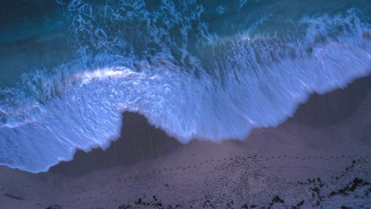 Beach Waves After Sunset