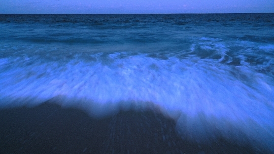 Beach Waves After Sunset