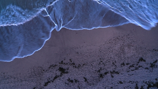 Beach Waves After Sunset